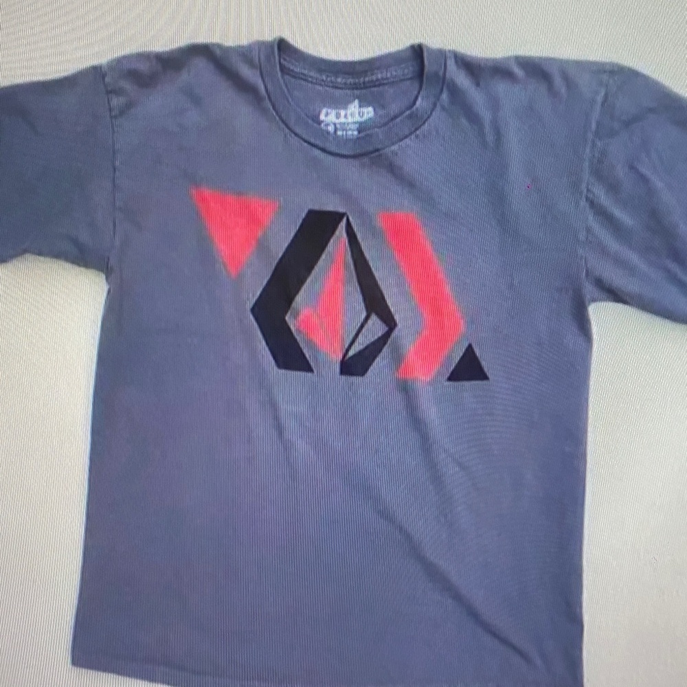 Volcom Gray and Red Kids Tee